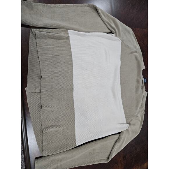 Ann Taylor 100% Silk Striped Beige Tan White Cardigan Sweater Women's Size S - Picture 7 of 7